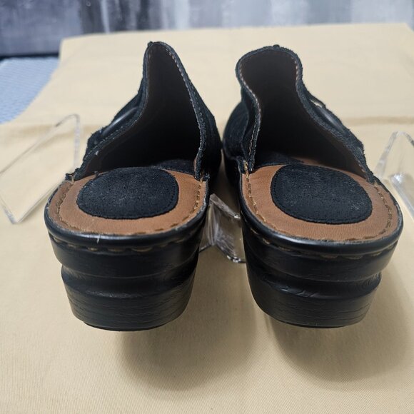 Great Northwest Indigo Chavira Black Suede Slip On Clogs Mules Shoes Size 6.5 - Picture 5 of 7